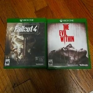Xbox one Fallout 4, Xbox one The Evil Within.